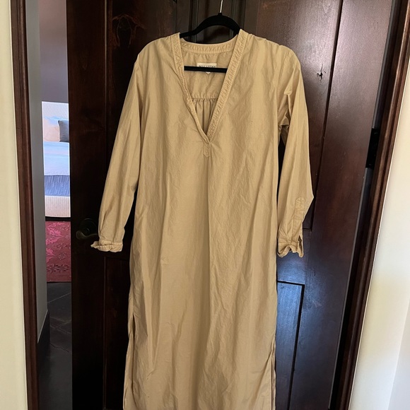 Nili Lotan designer cotton maxi dress, small, tan, the ultimate in casual chic! - Picture 3 of 4